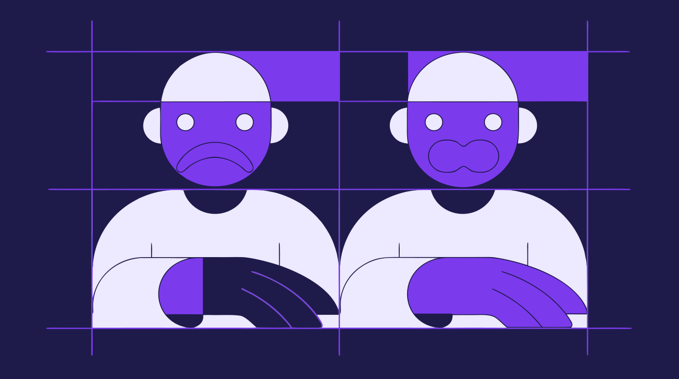 AI in-painting selectively regenerating a character's hand and expression on a reference sheet