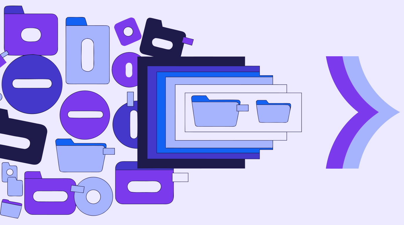 Scattered content assets and mismatched file formats being organized into a single workflow